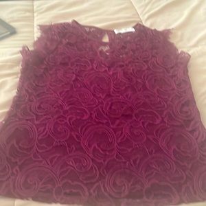 Wine colored lace blouse size m